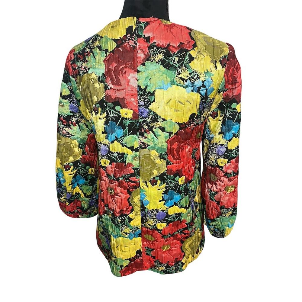 Tuckernuck Women's‎ Floral Jackie Blouse 3/4 Sleeve Multicolor Size S - Picture 6 of 7